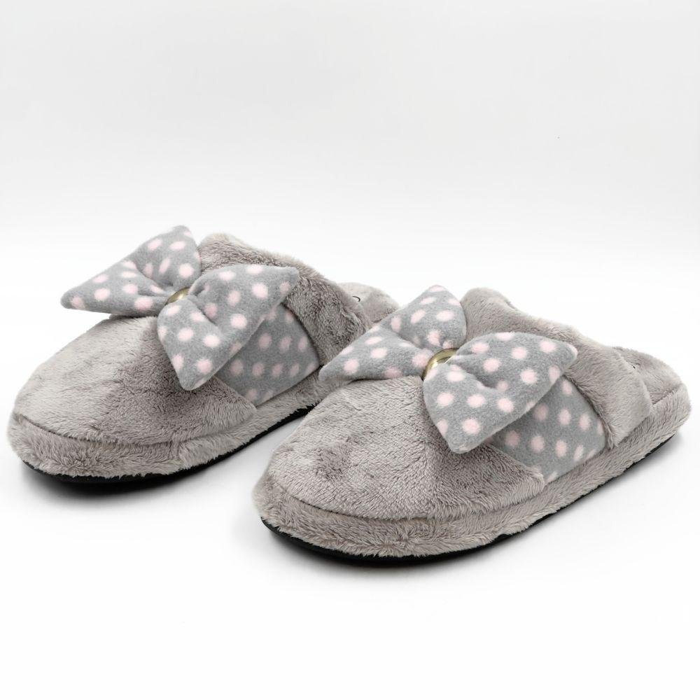 Pantufa Katurê Fleece com Laço Feminina Cinza 2
