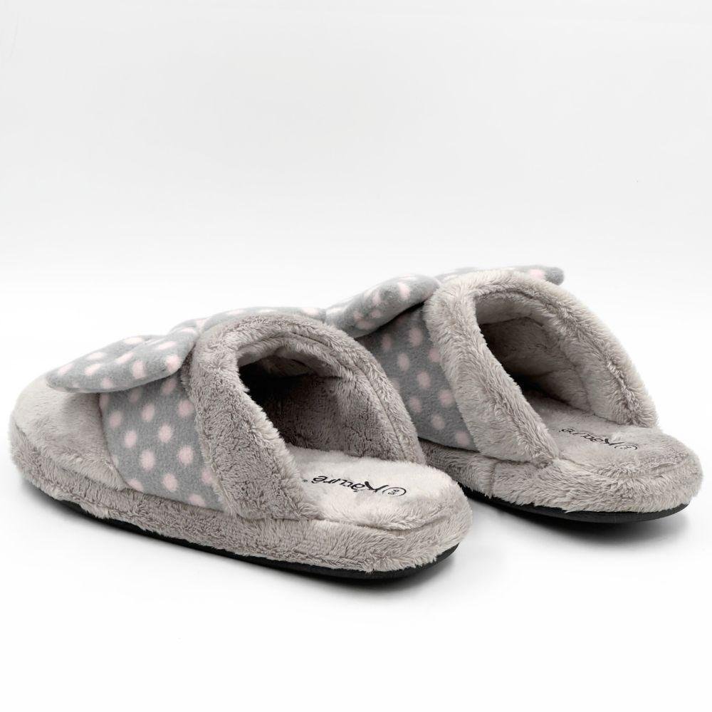 Pantufa Katurê Fleece com Laço Feminina Cinza 3