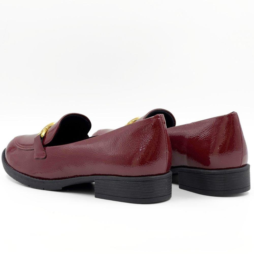 Sapato Piccadilly Mocassim em Verniz Feminino Vermelho 3