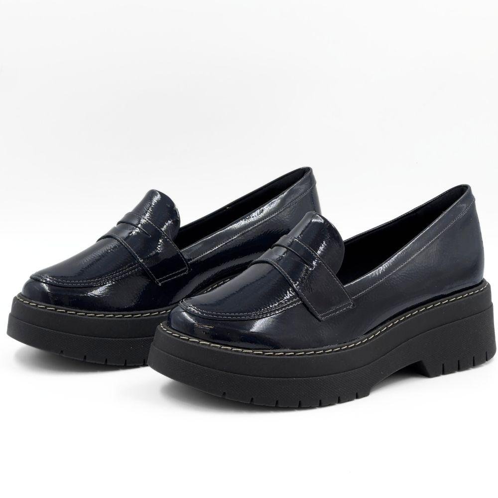 Sapato Piccadilly Loafer em Verniz Feminino Marinho 2