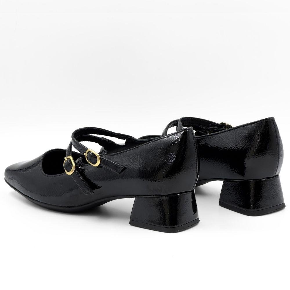 Sapato Piccadilly Boneca Salto Baixo em Verniz Piccadilly Preto 3