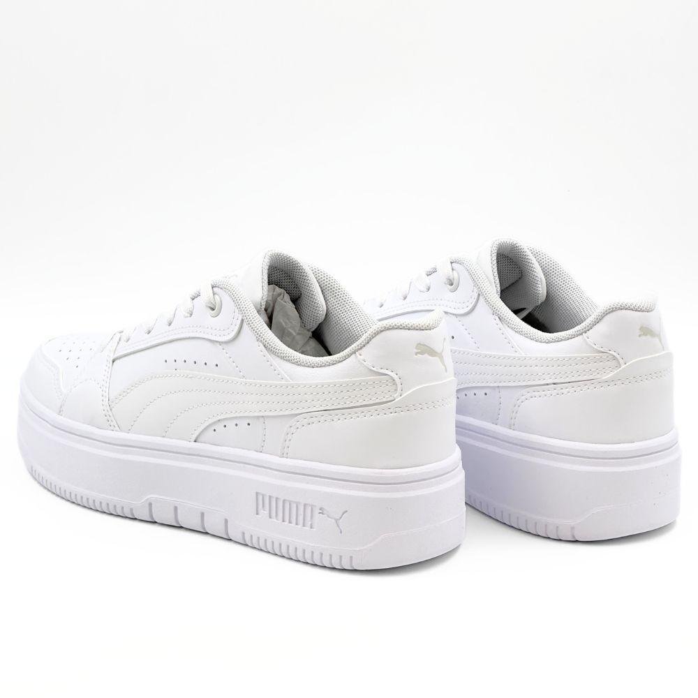 Tênis Puma Casual Flatform com Cadarço Feminino Branco 3