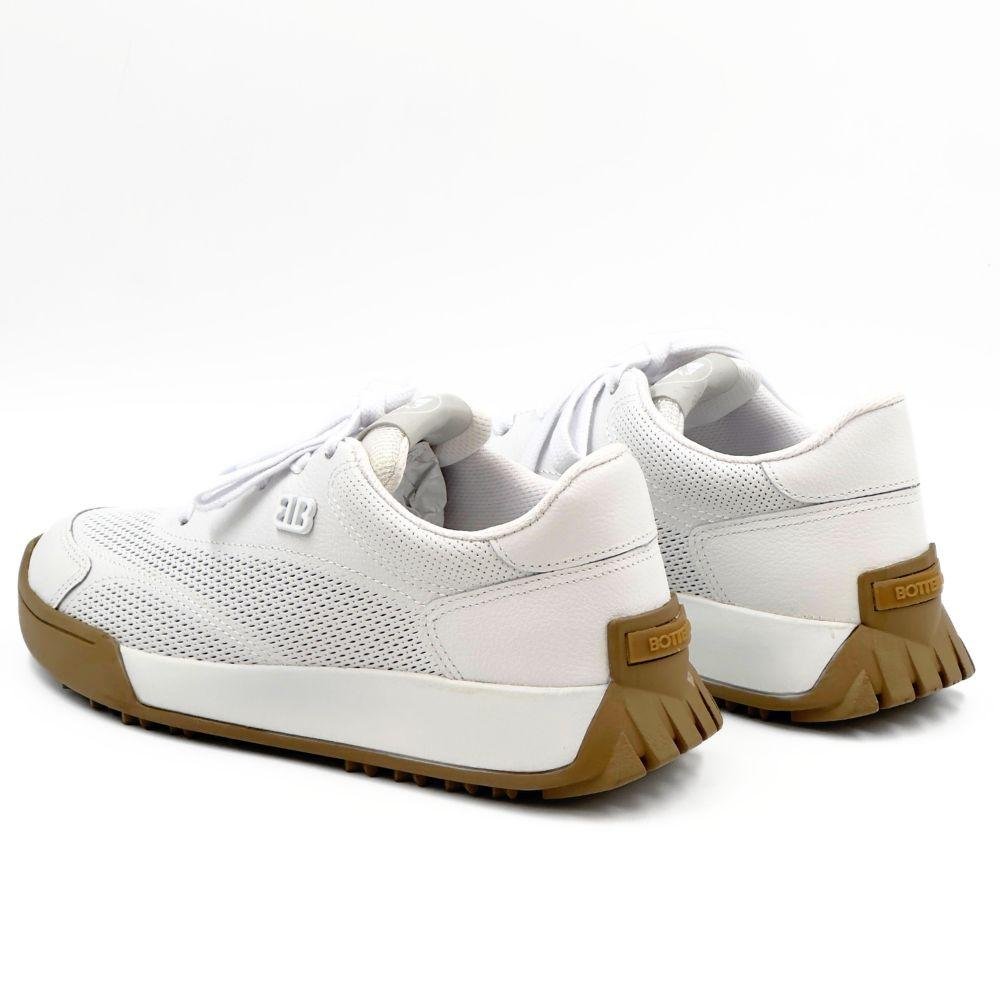 Tênis Bottero Flatform Casual com Cadarço Feminino Branco 3