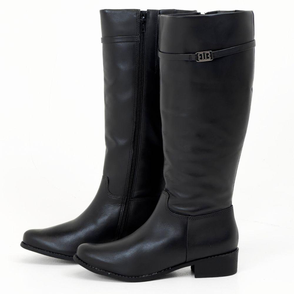 Bota Bottero Montaria Cano Alto Salto Baixo Feminina Preto 2