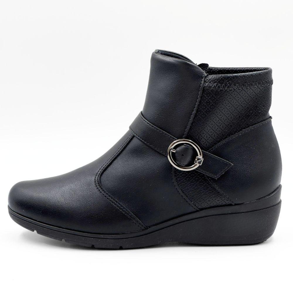 Bota Piccadilly Cano Curto Anabela Feminina