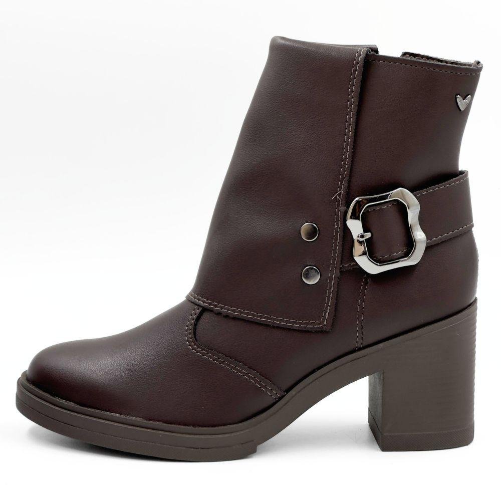 Bota Mississipi Cano Curto Salto Bloco Médio Feminina