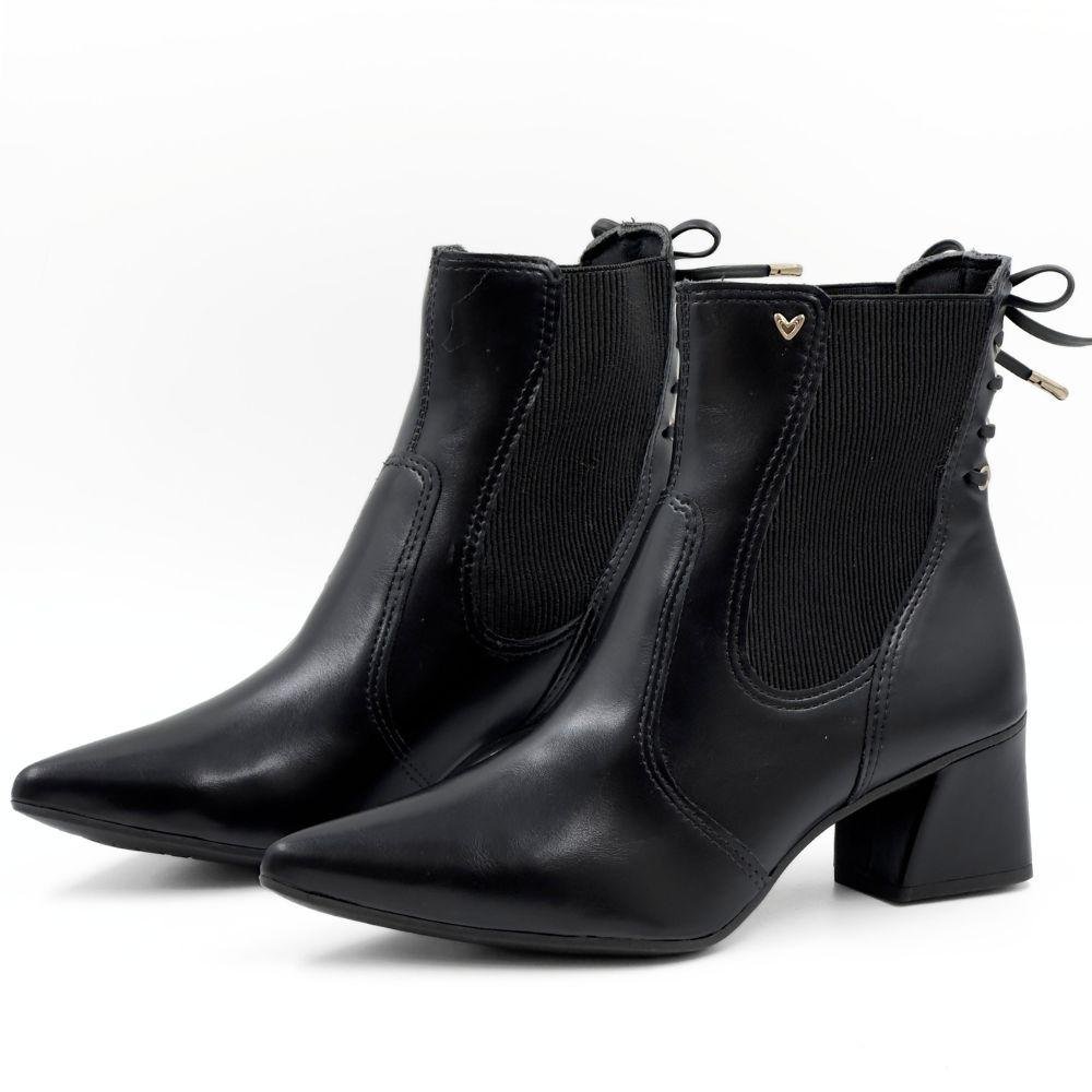 Bota Mississipi Cano Curto Salto Bloco Feminina Preto 2