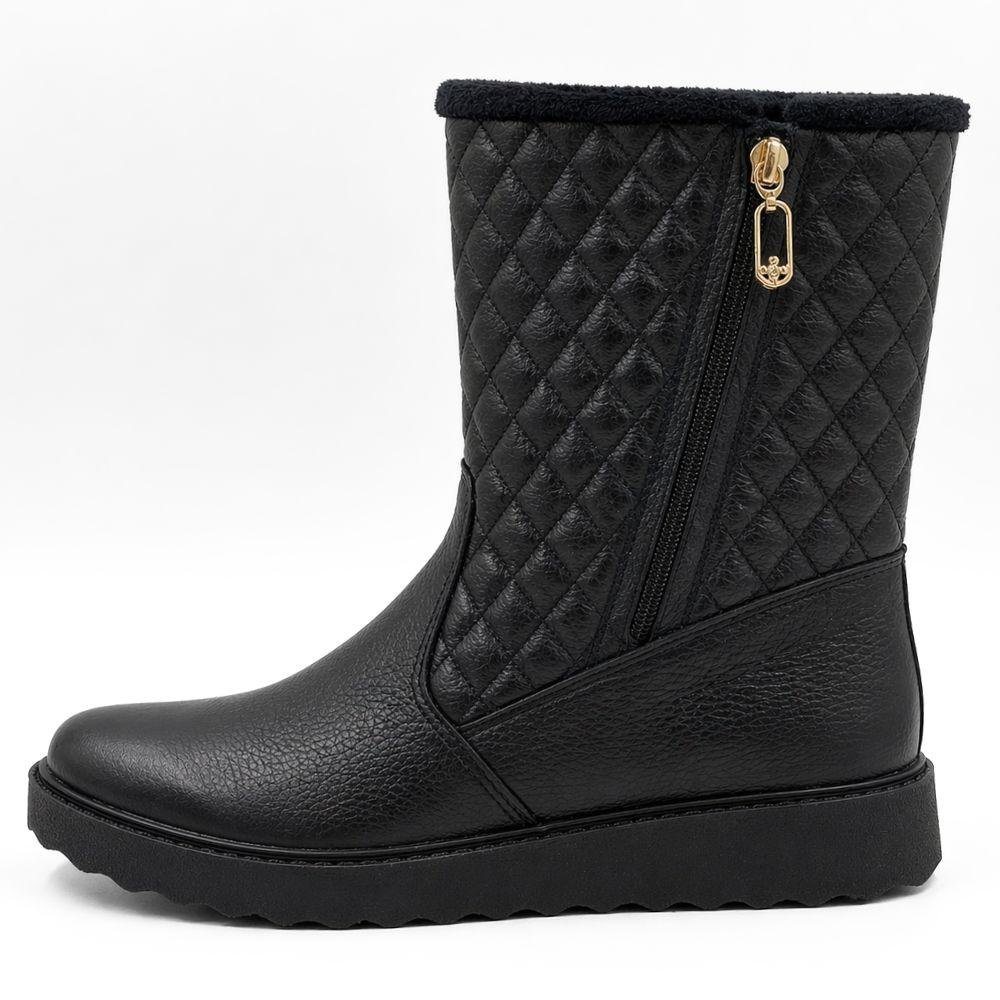 Bota Pegada Cano Médio Matelassado Feminina