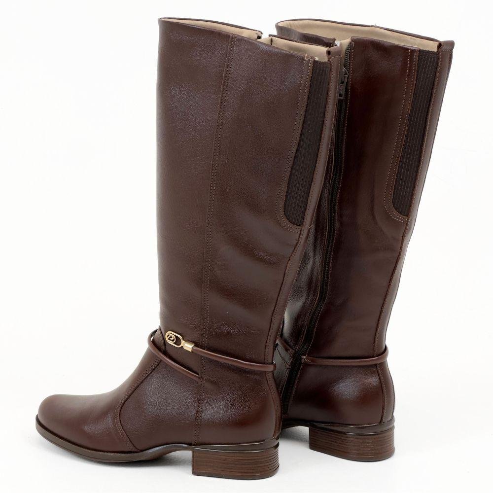 Bota Pegada Montaria Cano Alto Salto Baixo Pegada Marrom 3