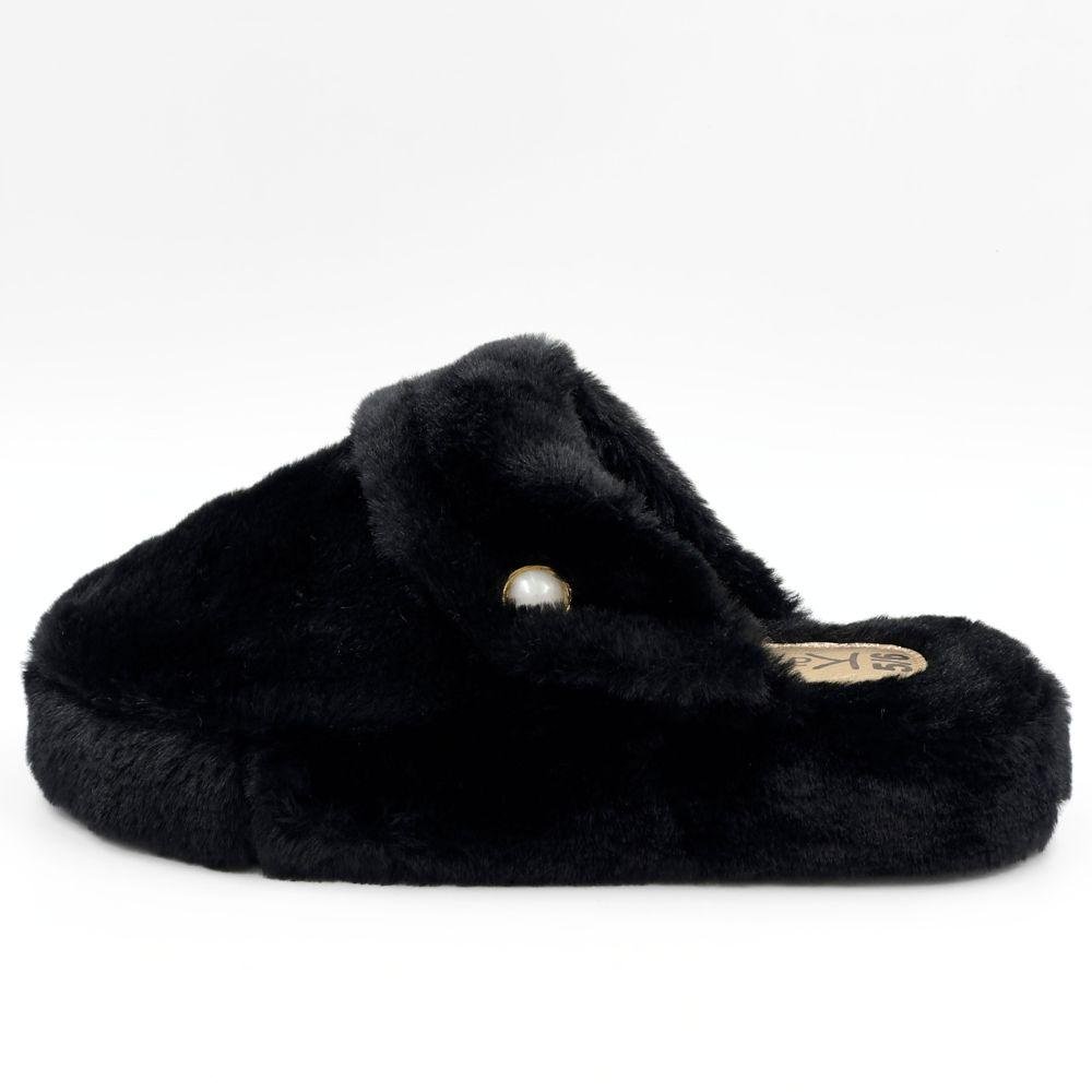 Pantufa Katurê em Fleece Flatform Feminina