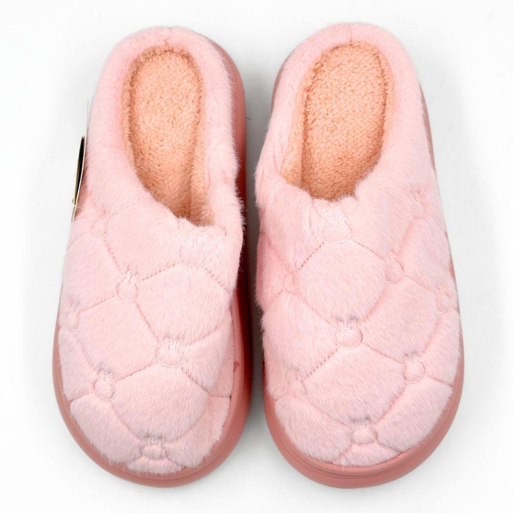 Pantufa Europa Nuvem Pluma em Pelo Feminina Rosa 4