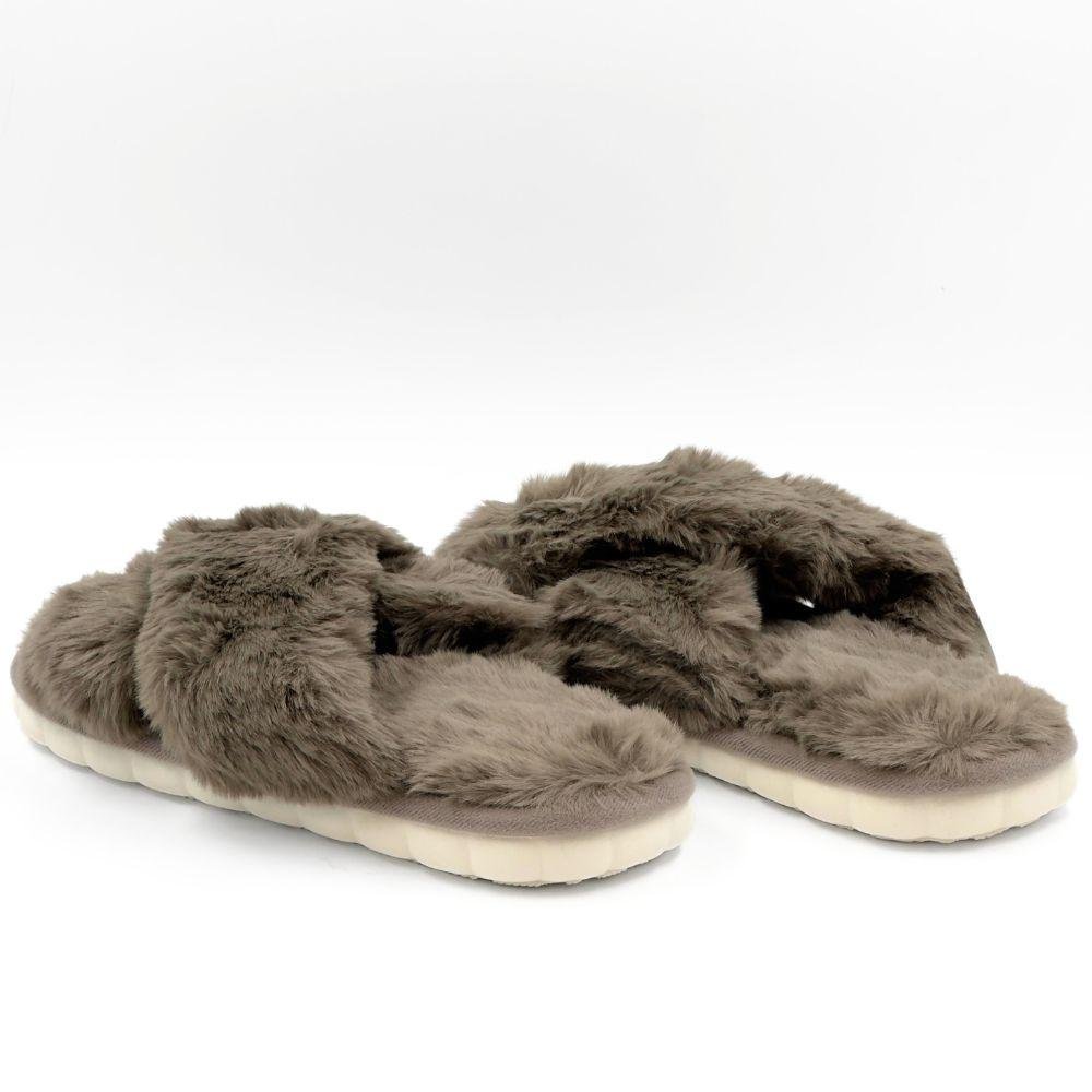 Pantufa Europa Carolina Slide em Pelo Feminina Verde 3