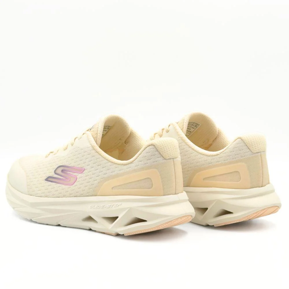 Tênis Skechers Esportivo Glide-Step Vortex com Cadarço Feminino Bege 3