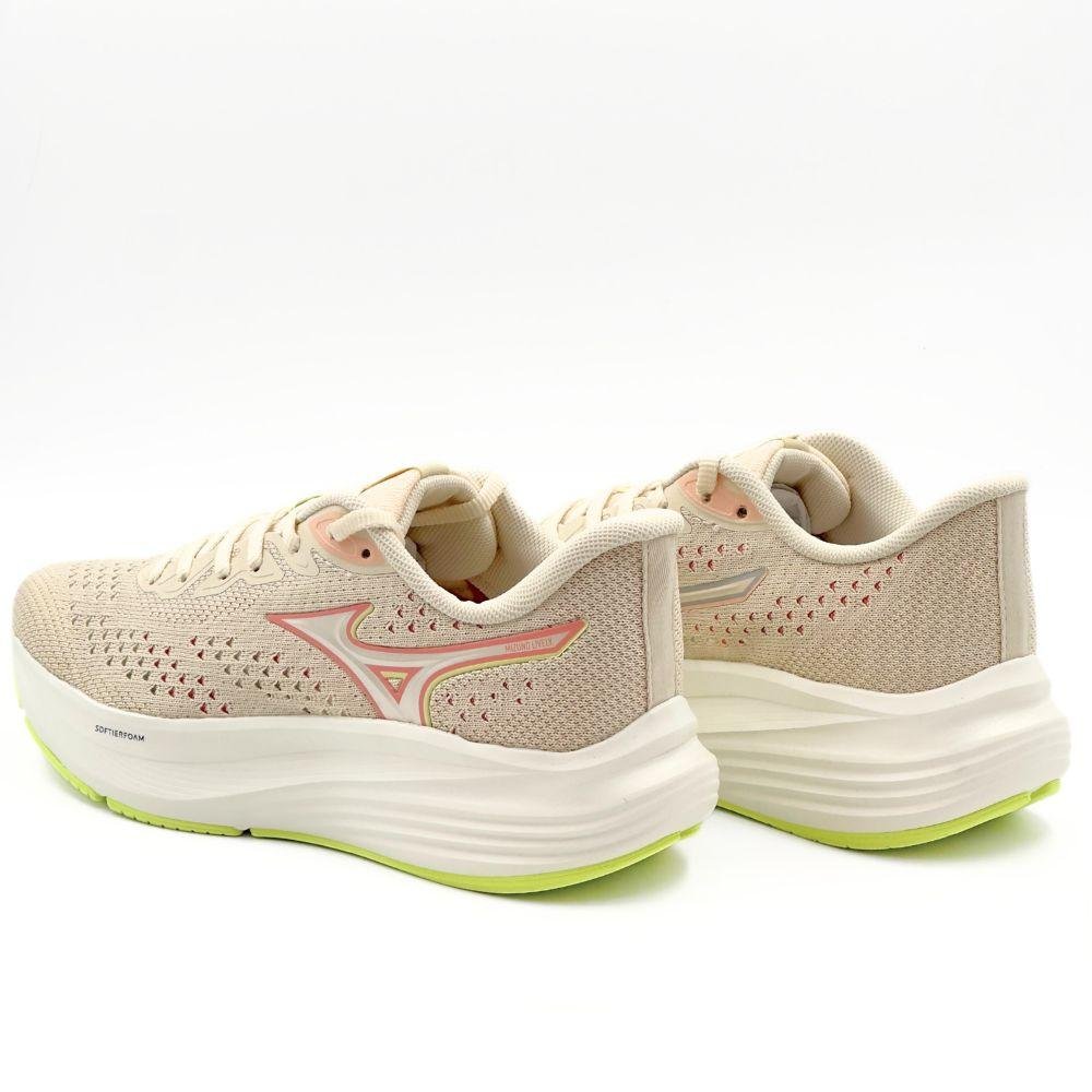 Tênis Mizuno Esportivo Corrida Lively com Cadarço Feminino Bege 3