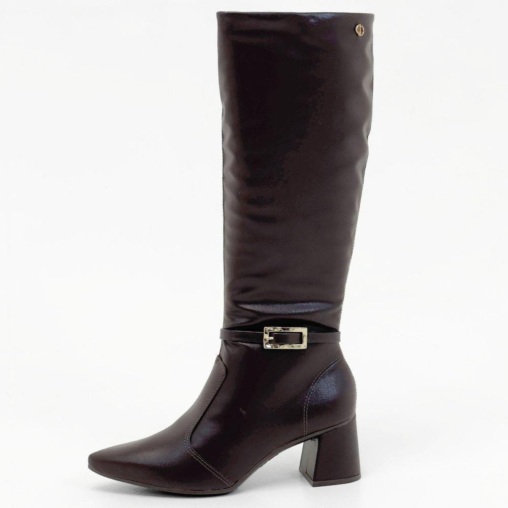 Bota Dakota Cano Alto Salto Bloco Feminina