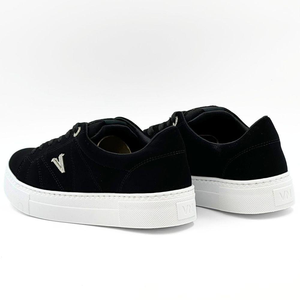 Tênis Via Marte Casual em Nobuck com Cadarço Feminino Preto 3