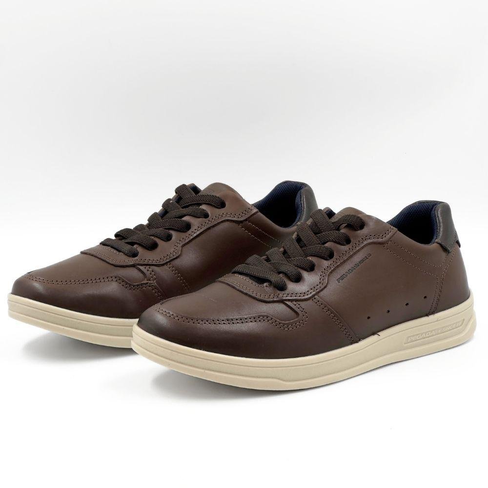 Sapatênis Pegada Casual com Cadarço Elástico Masculino Marrom 2