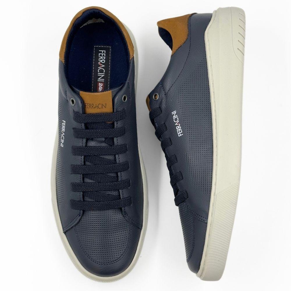 Sapatênis Ferracini casual Glow com Cadarço Elástico Masculino Azul 4