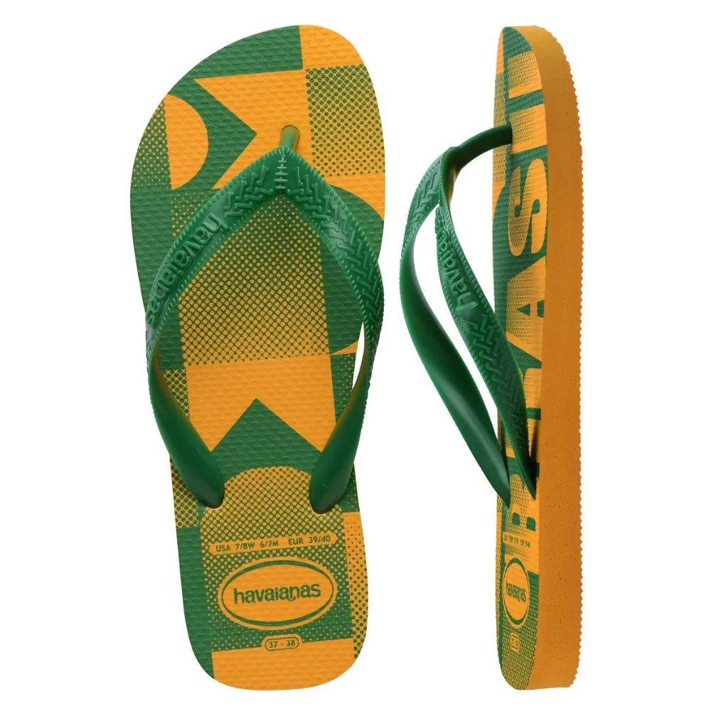 Chinelo Havaianas Top Vai Brasil Masculino Verde/Amarelo 4