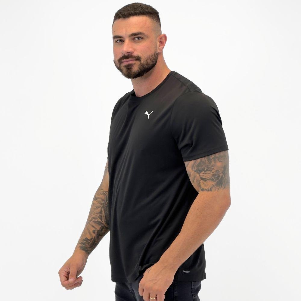 Camiseta Puma Dry Manga Curta Gola Redonda Masculina Preto 2
