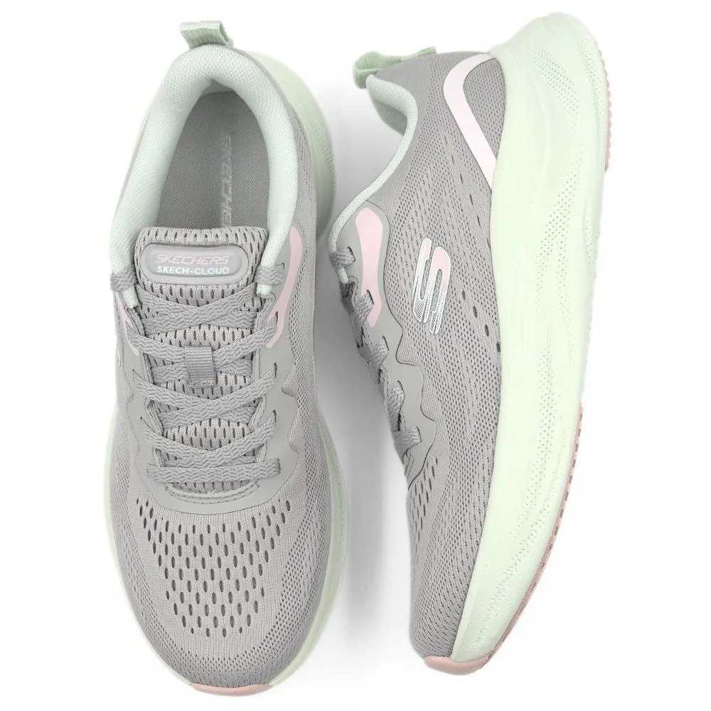 Tênis Skechers Esportivo Cloud-Gentle Glow Feminino Cinza 4