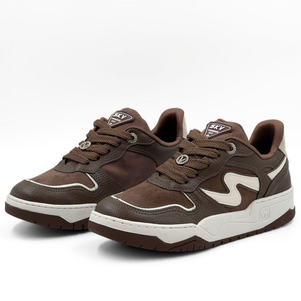 Tênis Via Marte Casual New Floater com Cadarço Feminino Marrom 2