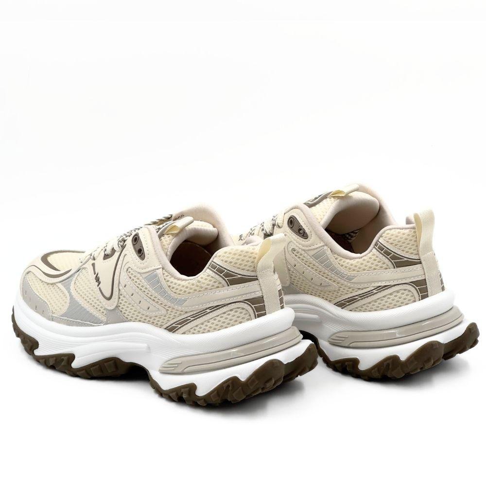 Tênis Via Marte Casual Chunky com Cadarço Feminino Bege 3