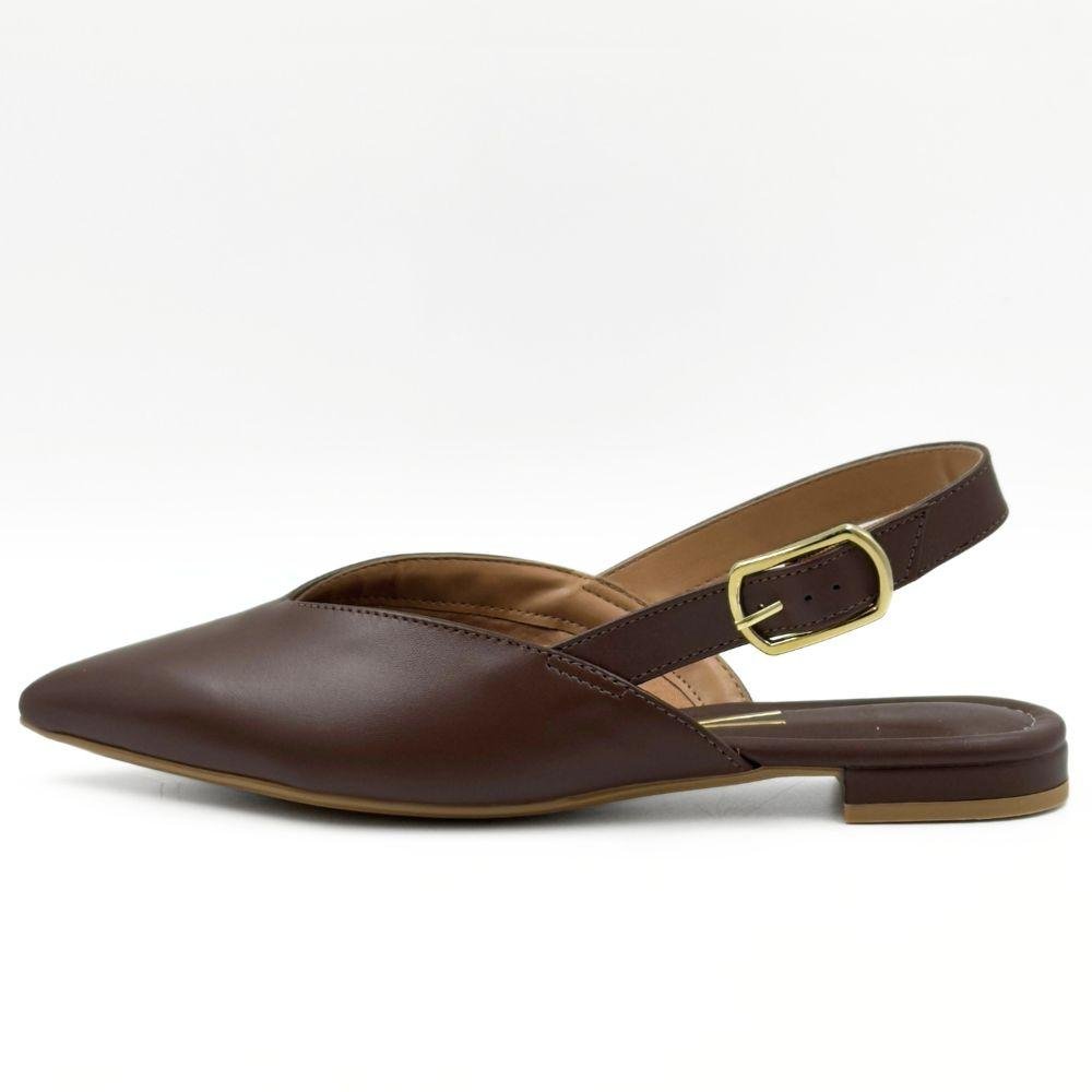 Sapato Vizzano Slingback Bico Fino Salto Baixo Feminino