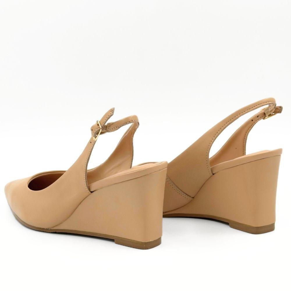 Sapato Bottero Slingback Anabela Feminino Marrom 3