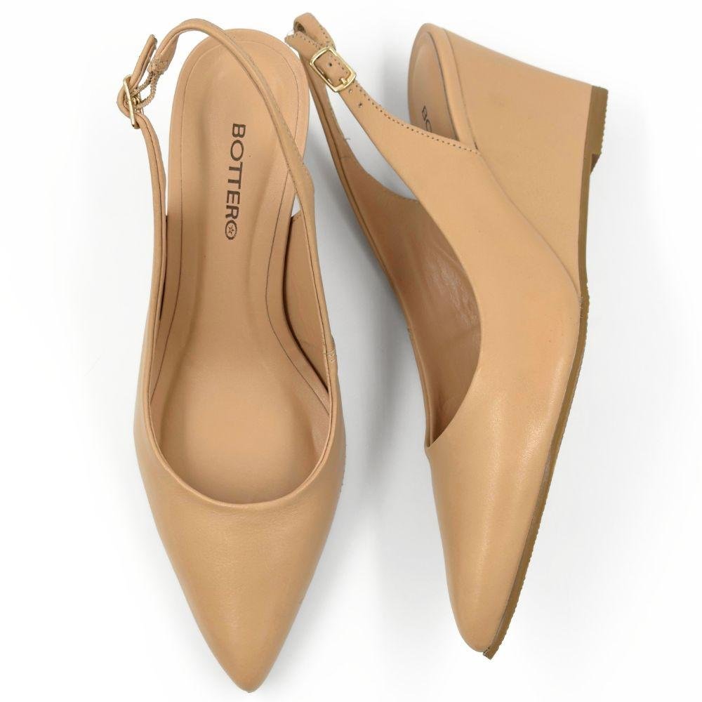 Sapato Bottero Slingback Anabela Feminino Marrom 4