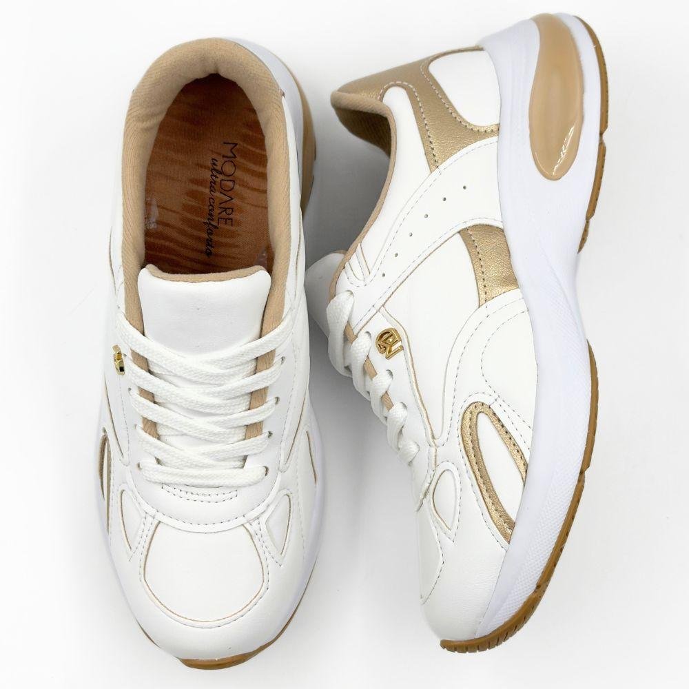 Tênis Modare Casual em Napa com Cadarço Feminino Branco 4
