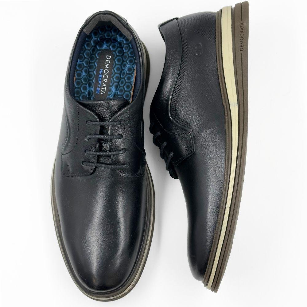 Sapato Democrata Casual Dune Hi-Soft com Cadarço Masculino Preto 4