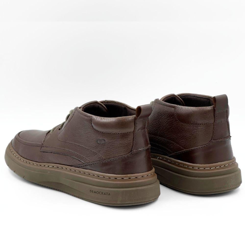 Bota Democrata Grid Tradicional com Cadarço Masculina Marrom 3