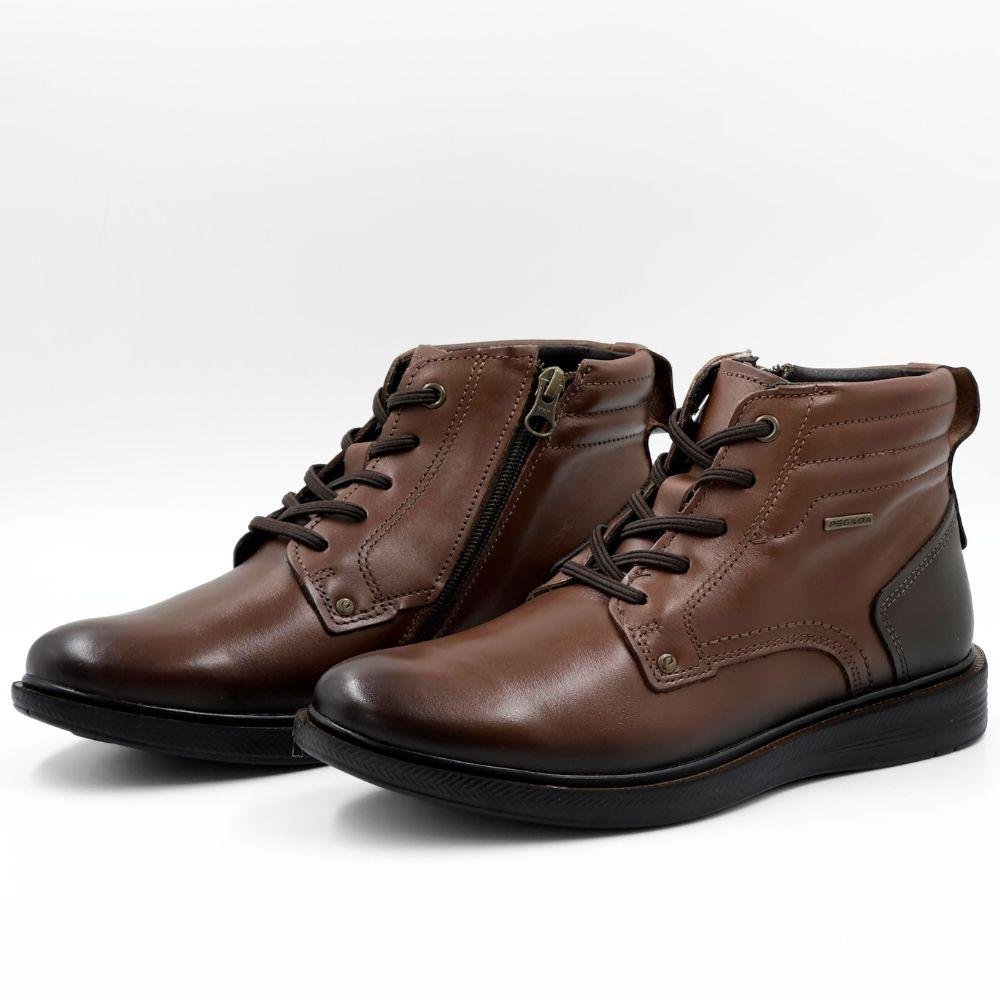 Bota Pegada Stretch Tradicional com Cadarço Masculina Marrom 2