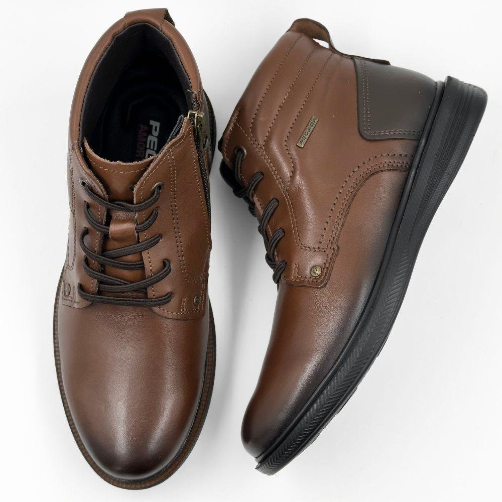 Bota Pegada Stretch Tradicional com Cadarço Masculina Marrom 4