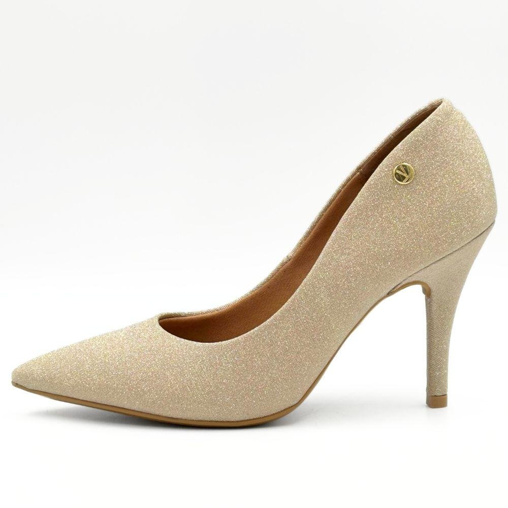 Sapato Vizzano Scarpin Bico Fino Salto Alto Shine Feminino
