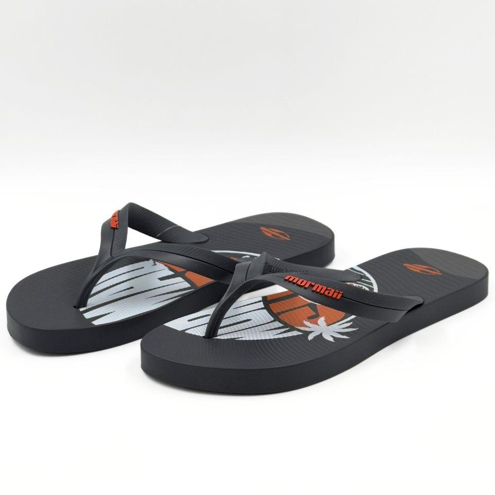 Chinelo Mormaii Tira Larga Tropical Novo Masculino Cinza 2