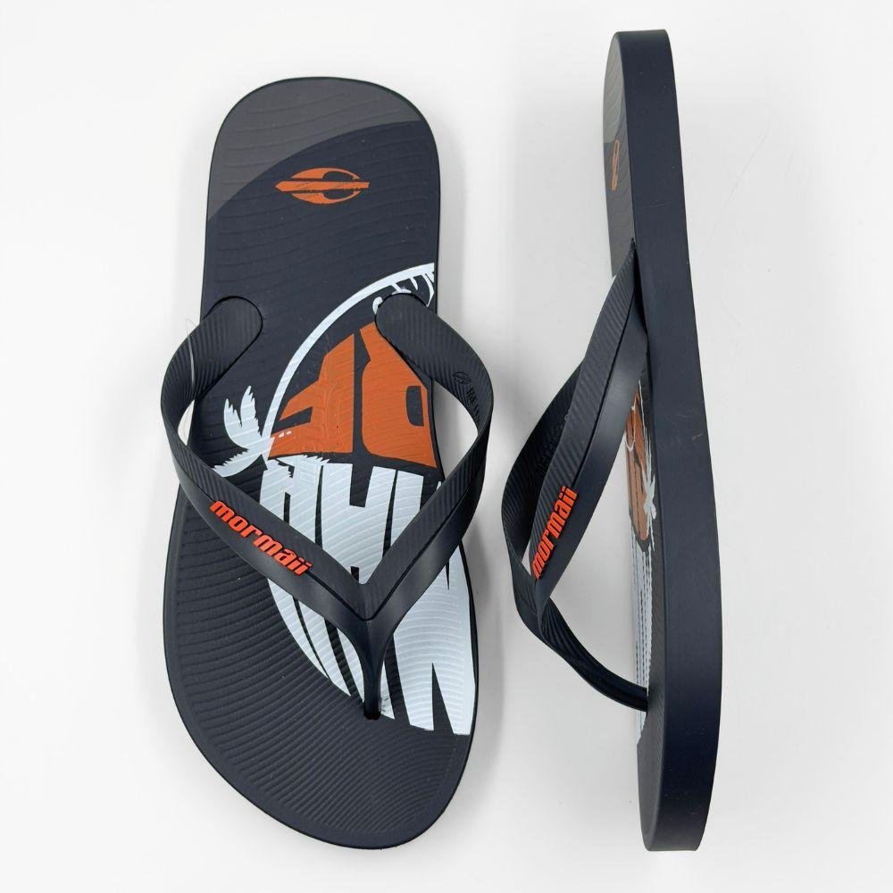 Chinelo Mormaii Tira Larga Tropical Novo Masculino Cinza 4