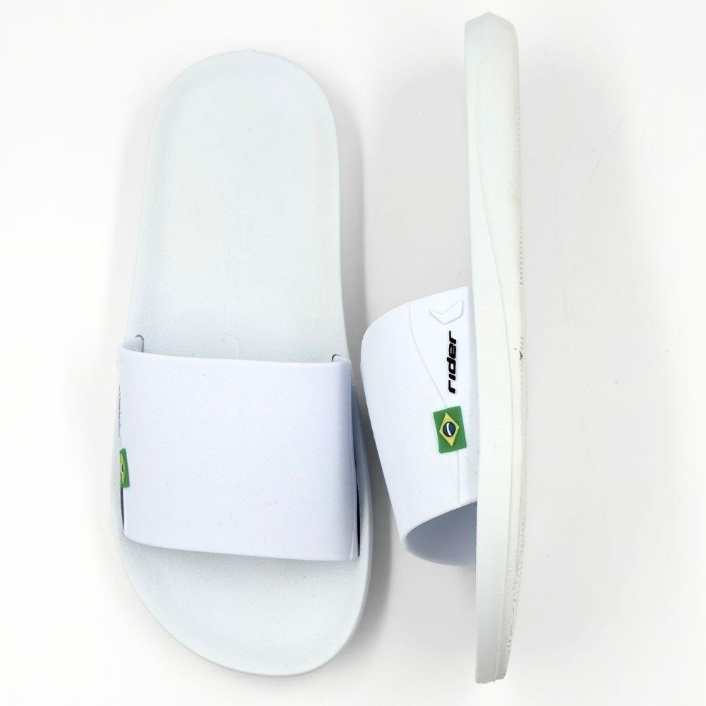 Chinelo Rider Slide Feel Brasil Masculino Branco 4