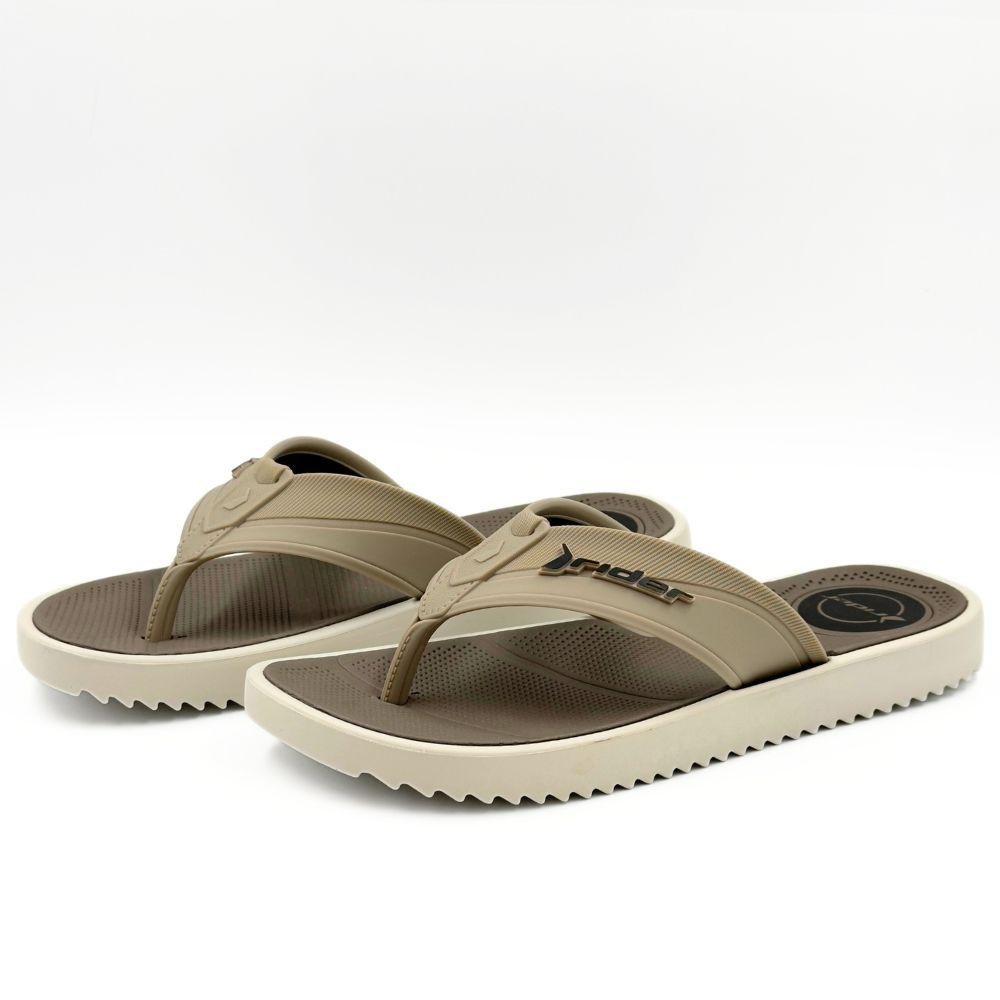 Chinelo Rider Tira Larga Trace Plus Masculino Bege/Marrom 2