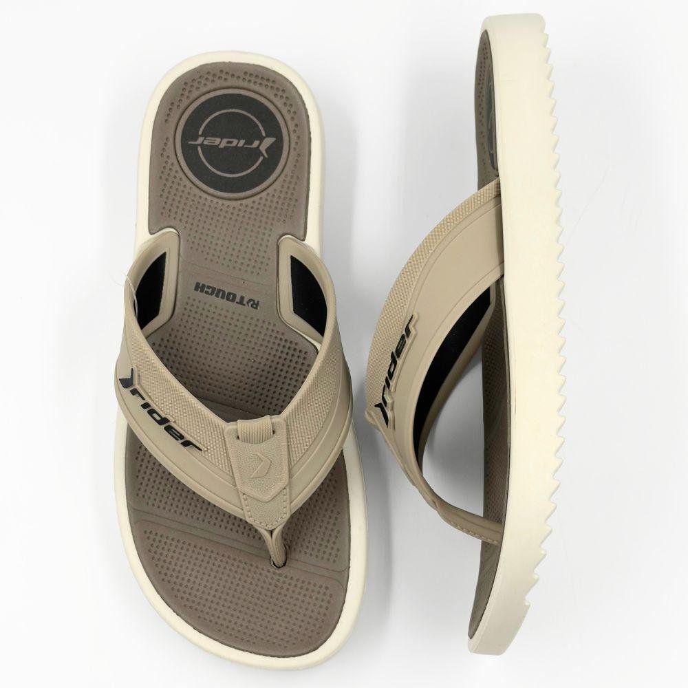 Chinelo Rider Tira Larga Trace Plus Masculino Bege/Marrom 4