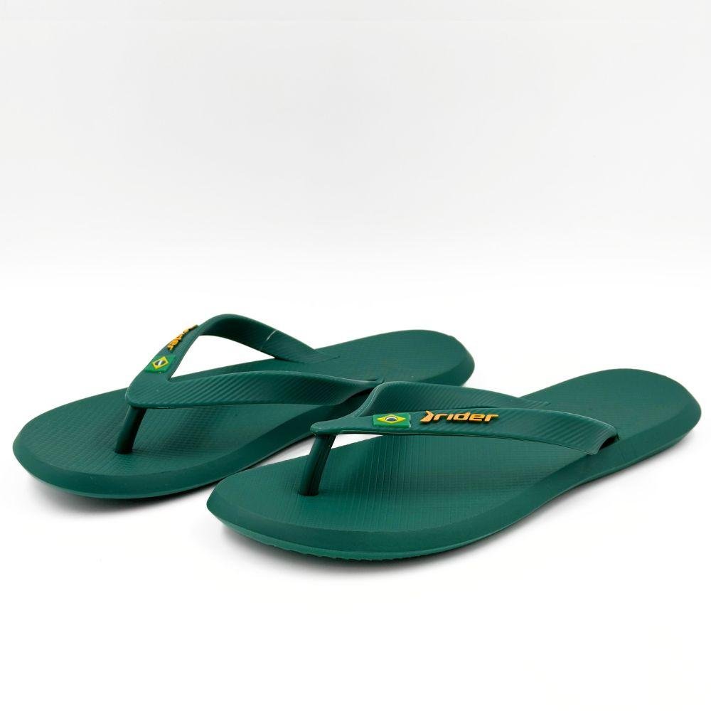 Chinelo Rider Tira Média R1 Brasil Masculino Verde 2