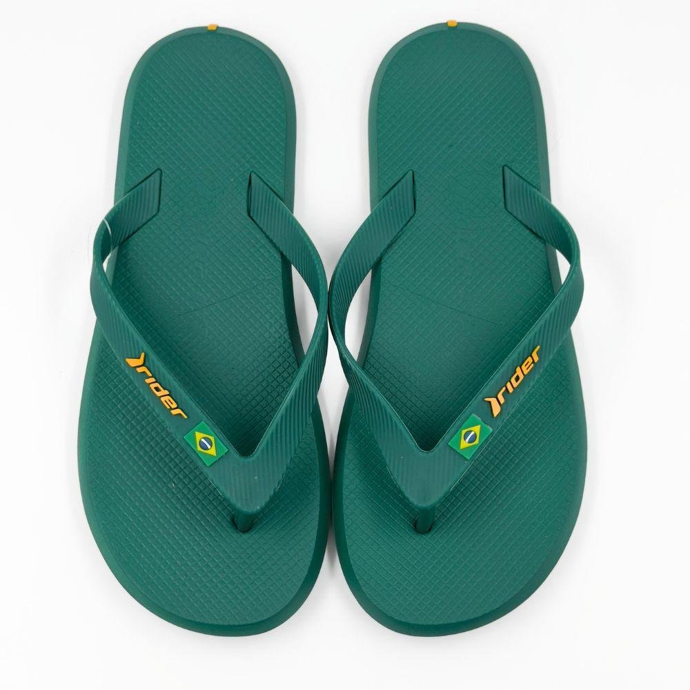 Chinelo Rider Tira Média R1 Brasil Masculino Verde 4