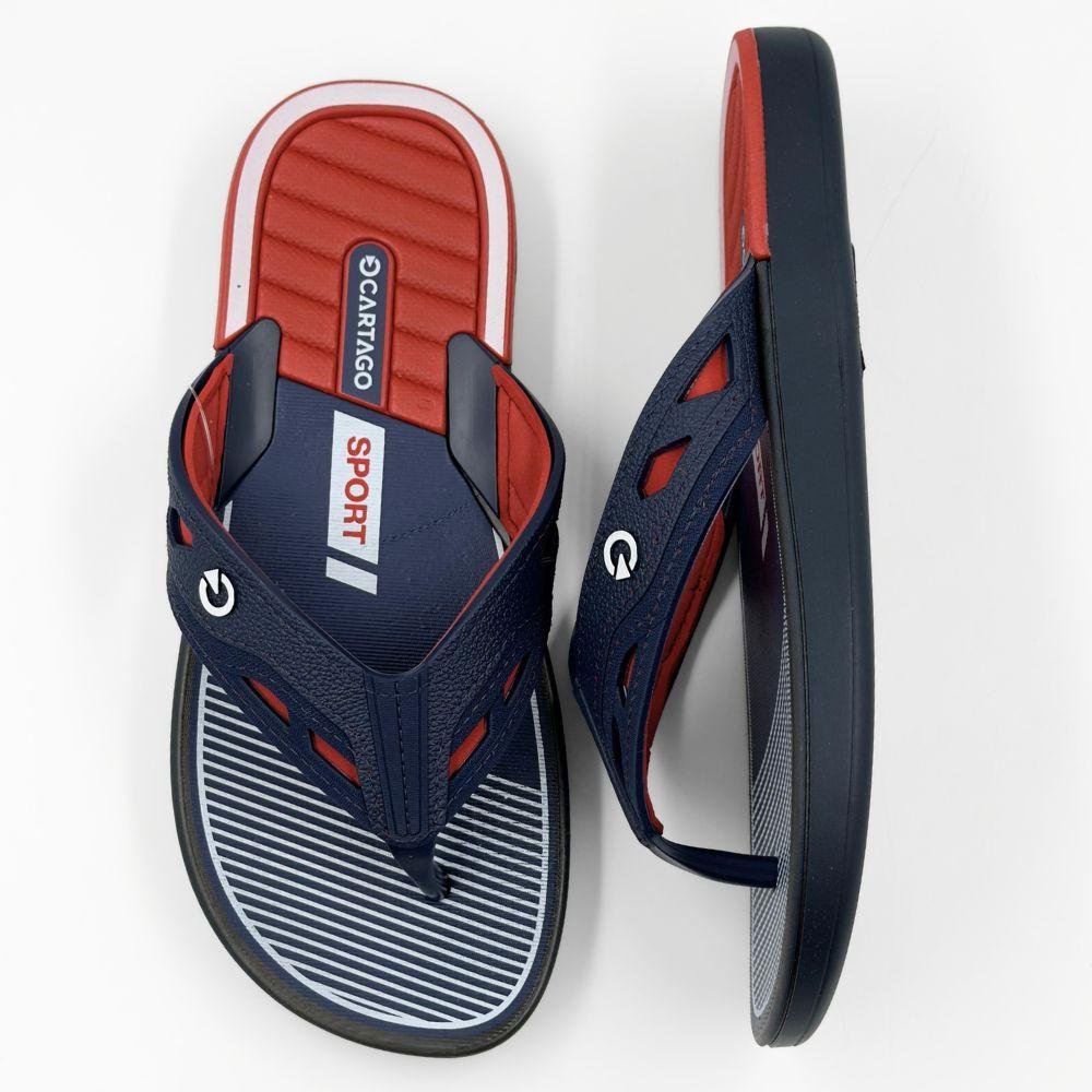 Chinelo Cartago Tira Larga Dallas Masculino Azul 4