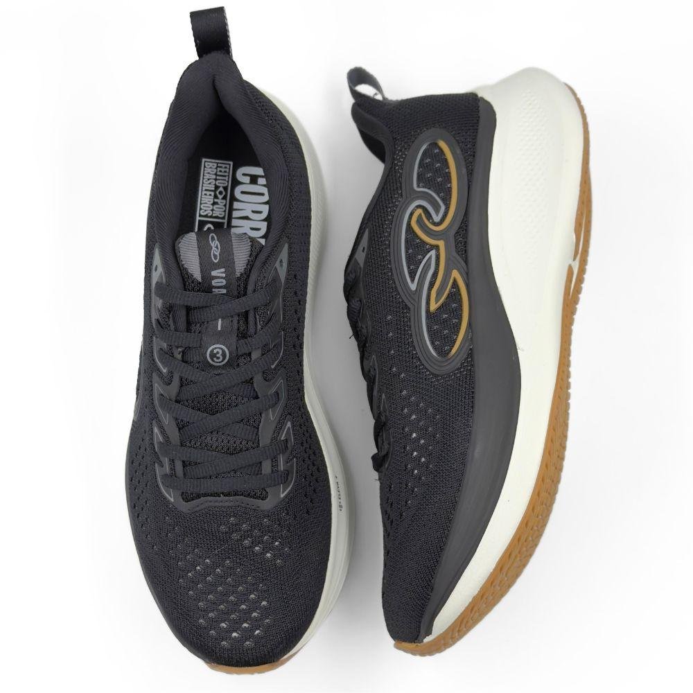 Tênis Olympikus Esportivo Voa 3 Corrida com Cadarço Masculino Preto 4