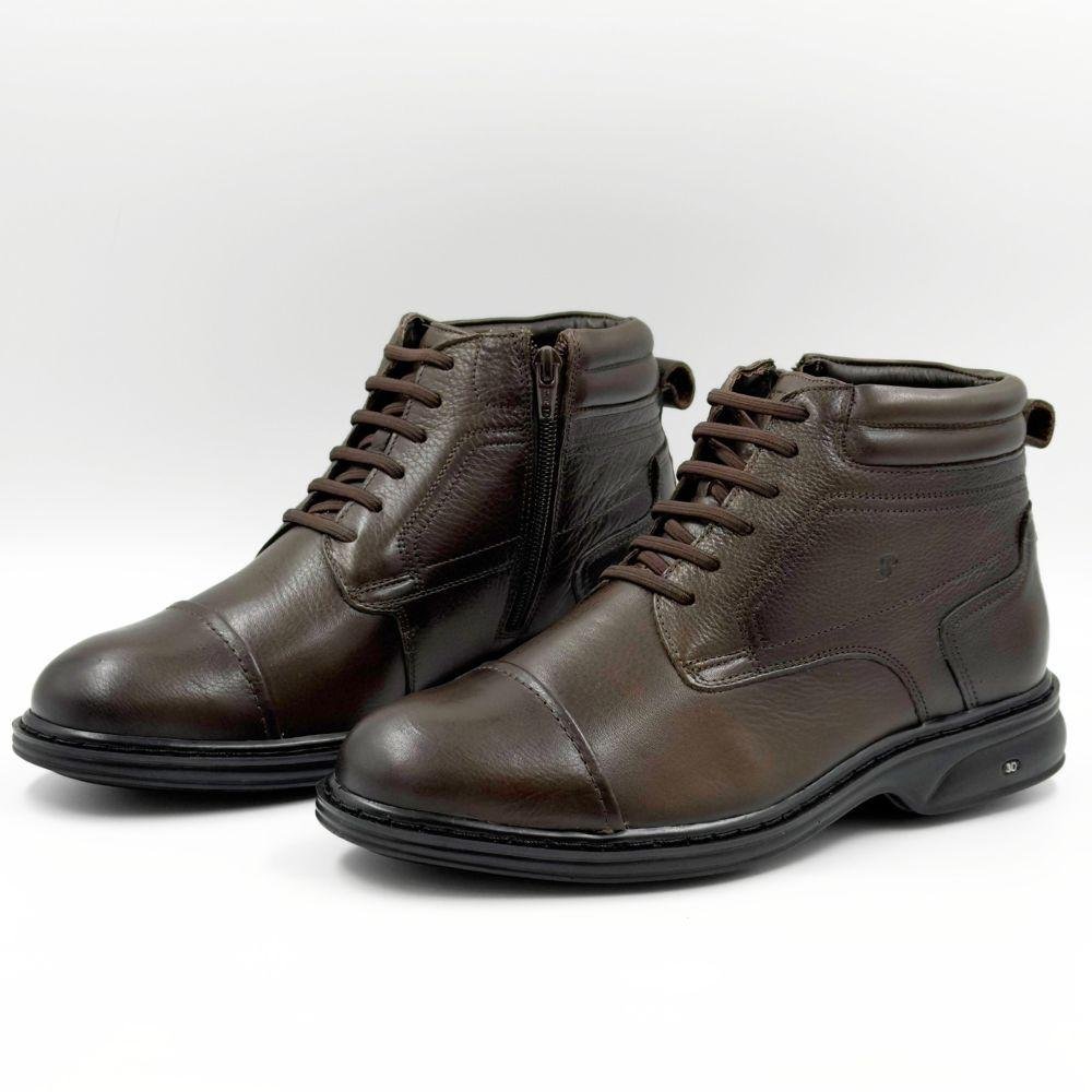 Bota Jota Pe Tradicional Boot Force com Zíper Masculina Marrom 2