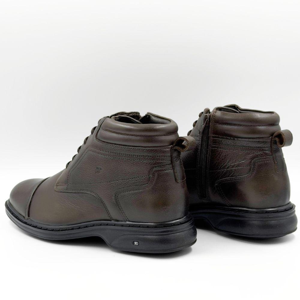 Bota Jota Pe Tradicional Boot Force com Zíper Masculina Marrom 3