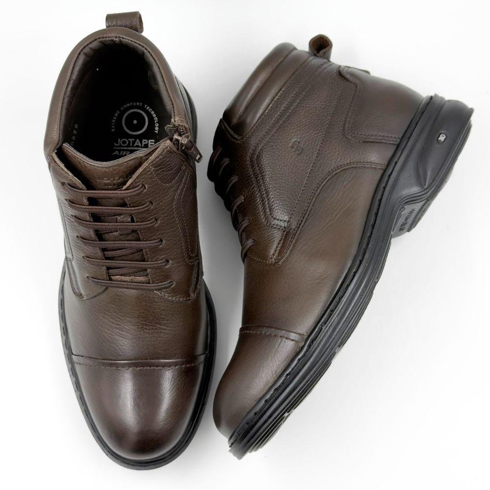 Bota Jota Pe Tradicional Boot Force com Zíper Masculina Marrom 4