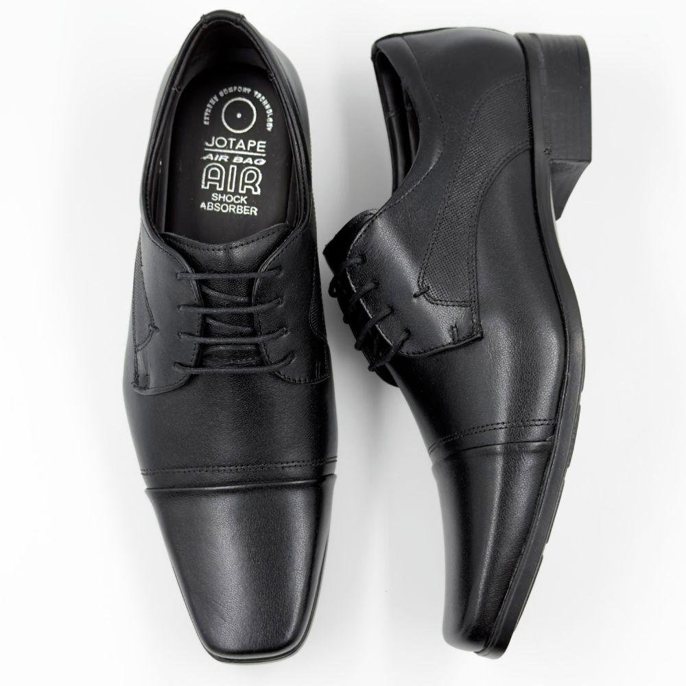 Sapato Jota Pe Social Air Anthony com Cadarço Masculino Preto 4