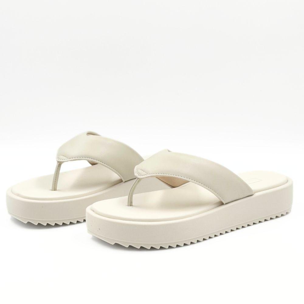 Tamanco Moleca Flatform Tira Larga Feminino Off White 2